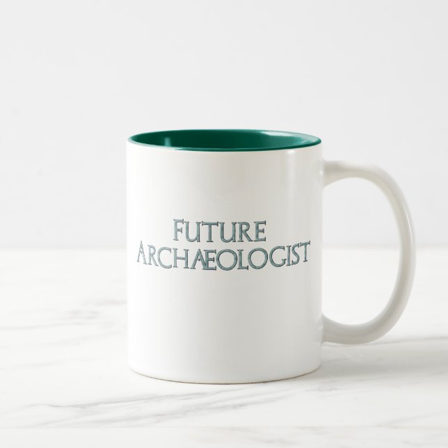 Caneca De Café Em Dois Tons Futuro Arqueólogo (Direita)