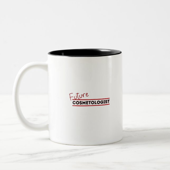 Caneca De Café Em Dois Tons Futuro Cosmetólogo (Esquerda)