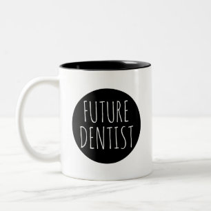 Caneca De Café Em Dois Tons Futuro Dentista // Profissão de Carreira Celebra