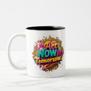 Caneca De Café Em Dois Tons "Futuro em foco"