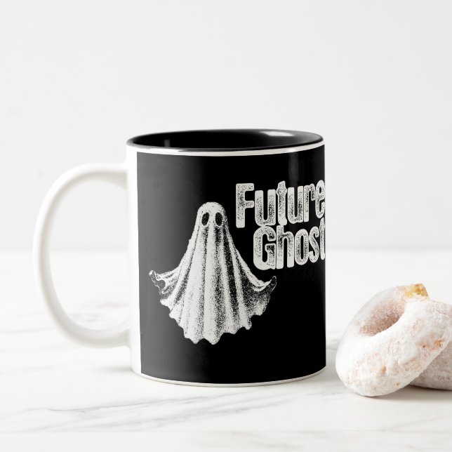 Caneca De Café Em Dois Tons Futuro Fantasma (Com Donut)
