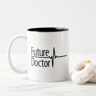 Caneca De Café Em Dois Tons Futuro Médico EKG