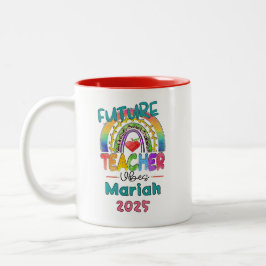 Caneca De Café Em Dois Tons Futuro Professor Personalizado