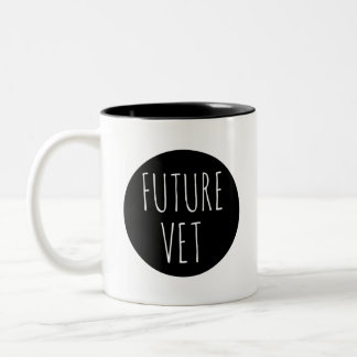 Caneca De Café Em Dois Tons Futuro Vet // Profissão profissional