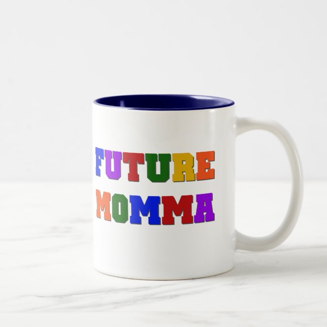Caneca De Café Em Dois Tons Futuros Camisetas e presentes da mamãe (Direita)