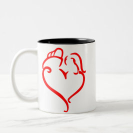 Caneca De Café Em Dois Tons FW6 | Casal de bombeiro