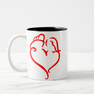 Caneca De Café Em Dois Tons FW6   Casal de bombeiro