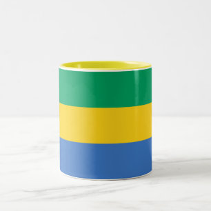 Caneca De Café Em Dois Tons Gabão Flag