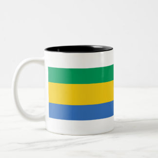 Caneca De Café Em Dois Tons Gabão Flag