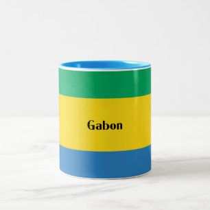 Caneca De Café Em Dois Tons Gabão, República Gabonesa