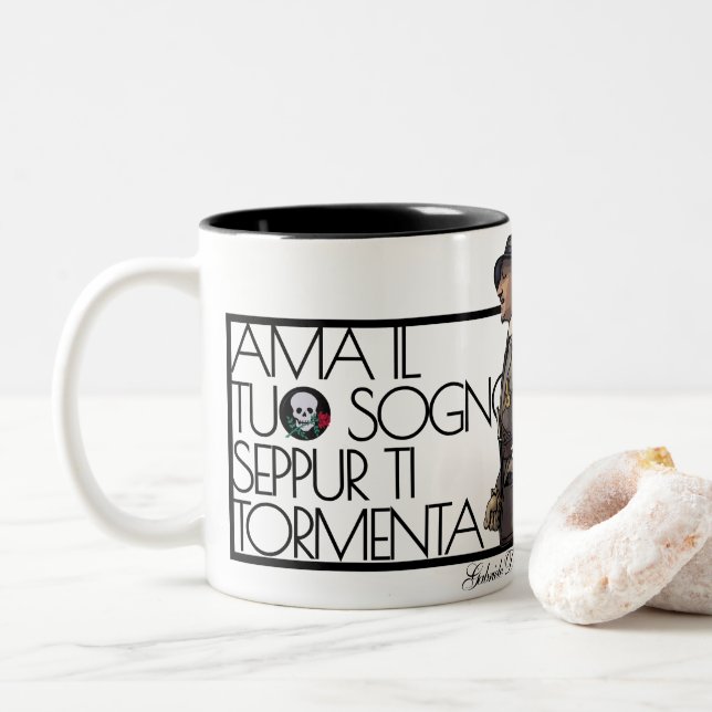 Caneca De Café Em Dois Tons Gabriele D'Annunzio (Com Donut)