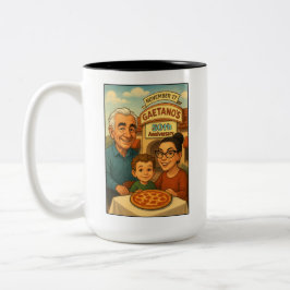 Caneca De Café Em Dois Tons Gaetano de Tierrasanta 50º Aniversário Mug