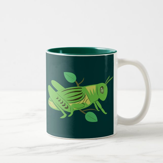 Caneca De Café Em Dois Tons Gafanhoto Verde (Direita)