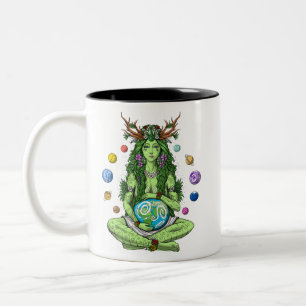 Caneca De Café Em Dois Tons Gaia Deusa da Mãe Terra