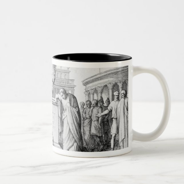 Caneca De Café Em Dois Tons Gaius Gracchus que Weeping antes de seu pai (Direita)