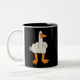 Caneca De Café Em Dois Tons Gaivota do Dedo do Meio Humor Gestos Engraçados Vi