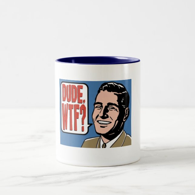Caneca De Café Em Dois Tons Gajo, WTF! (Centro)