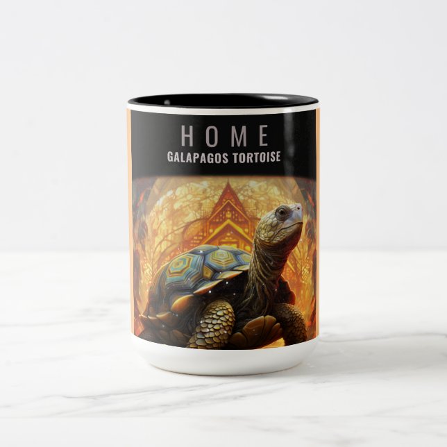 Caneca De Café Em Dois Tons Galápagos Tortoise (Centro)