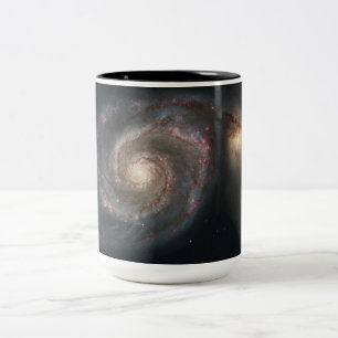 Caneca De Café Em Dois Tons Galáxia do Rodamoinho (Espaço) (Universo) (Messier