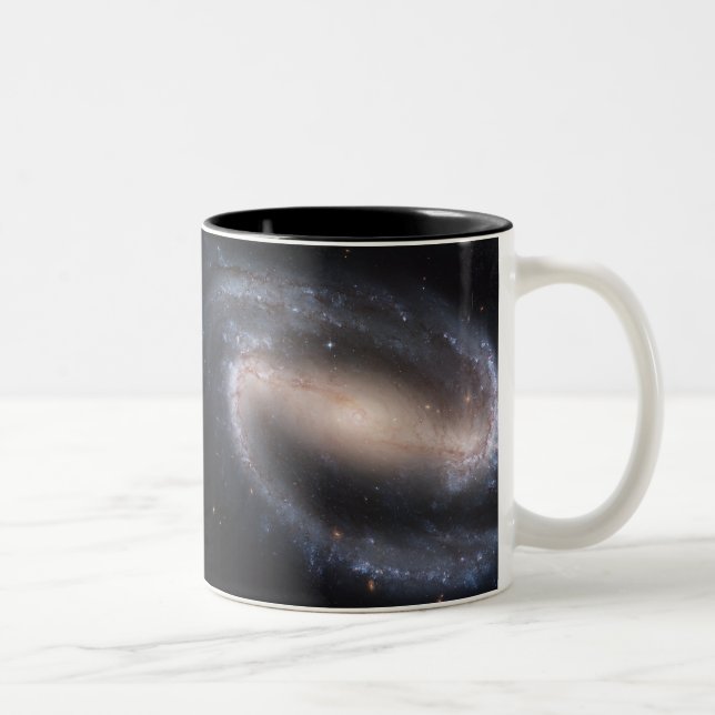Caneca De Café Em Dois Tons Galáxia espiral barrada NGC 1300 (Direita)