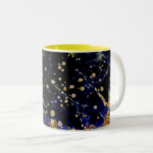Caneca De Café Em Dois Tons Galáxia-padrão-abstrato, Mug de café com dois t