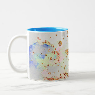 Caneca De Café Em Dois Tons Galáxia-padrão-abstrato, Mug de café com dois t