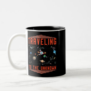 Caneca De Café Em Dois Tons Galáxia Solar Espacial Viajante Espacial Coloniza