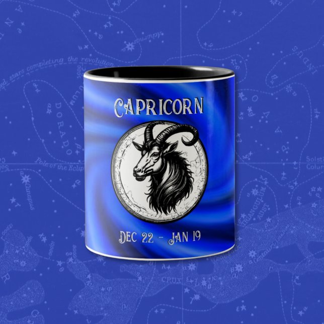 Caneca De Café Em Dois Tons Galaxy Capricorn Mug (Criador carregado)
