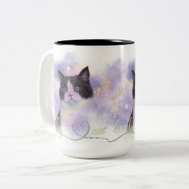 Caneca De Café Em Dois Tons Galaxy Lovely Cat