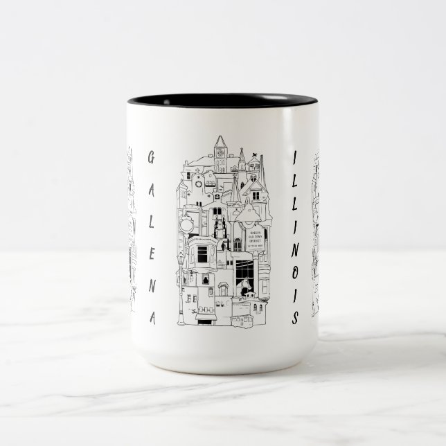 Caneca De Café Em Dois Tons galena illinois colagem (Centro)