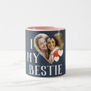 Caneca De Café Em Dois Tons Galentines Eu Amo Minha Melhor Amiga Foto Personal