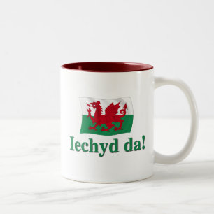 Caneca De Café Em Dois Tons Galês Iechyd a Dinamarca (elogios!)