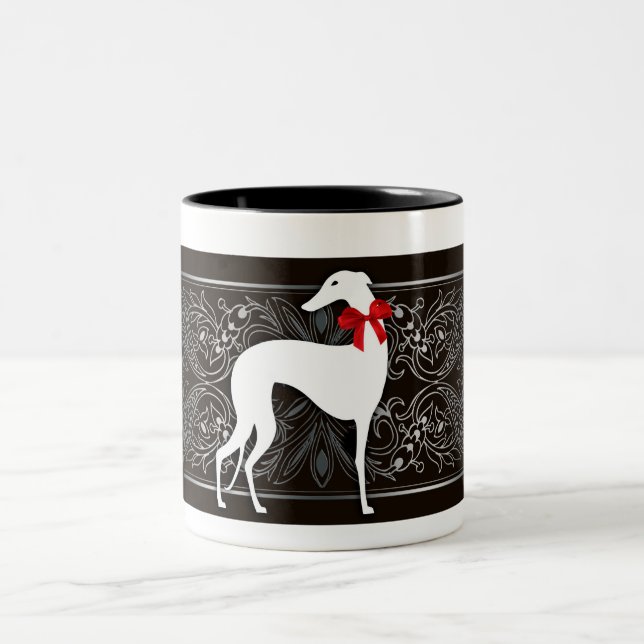 Caneca De Café Em Dois Tons Galgo elegante (Centro)