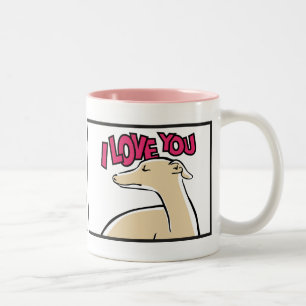 Caneca De Café Em Dois Tons Galgo stylisé “I bobina You "