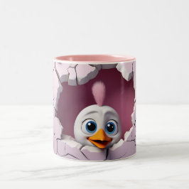 Caneca De Café Em Dois Tons Galinha Cute