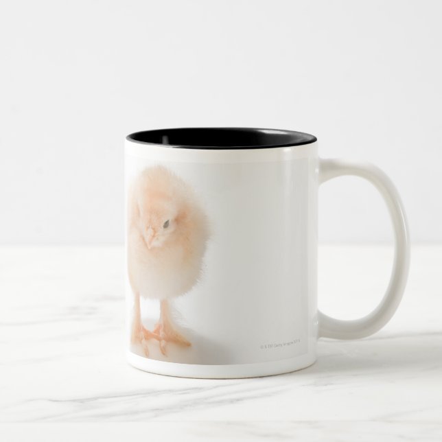 Caneca De Café Em Dois Tons Galinha do bebê e galinha mecânica falsificada (Direita)