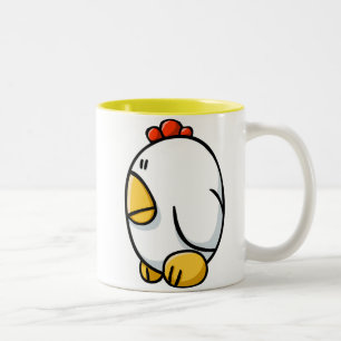 Caneca De Café Em Dois Tons Galinha dos desenhos animados