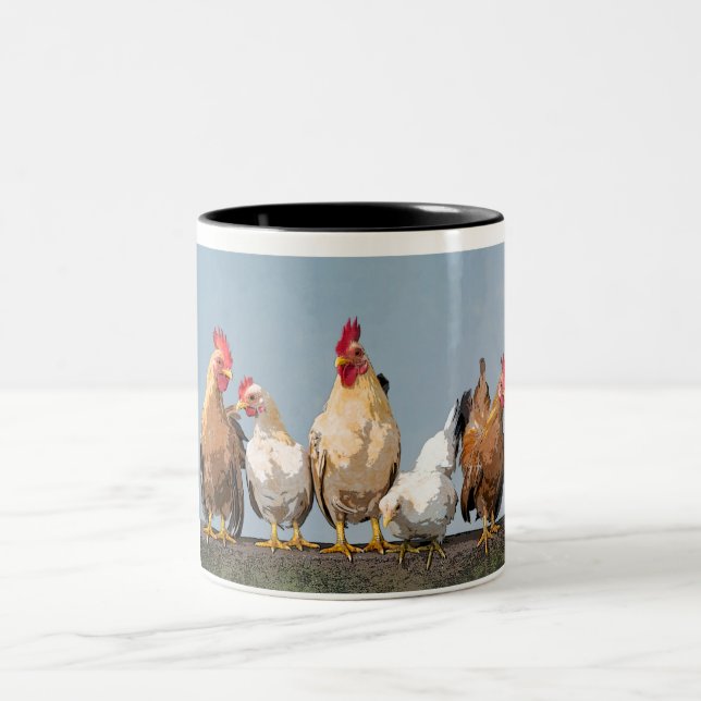 Caneca De Café Em Dois Tons Galinha Hen (Centro)