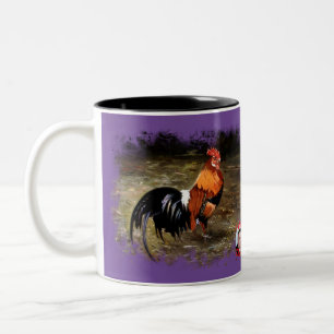 Caneca De Café Em Dois Tons Galo