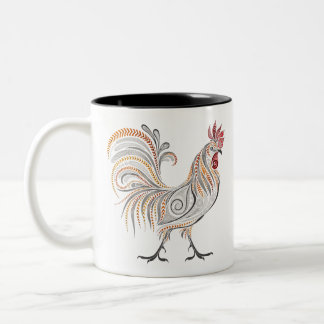 Caneca De Café Em Dois Tons Galo Boho