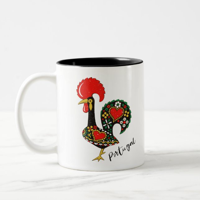 Caneca De Café Em Dois Tons Galo de Galo de Barcelos Português (Esquerda)