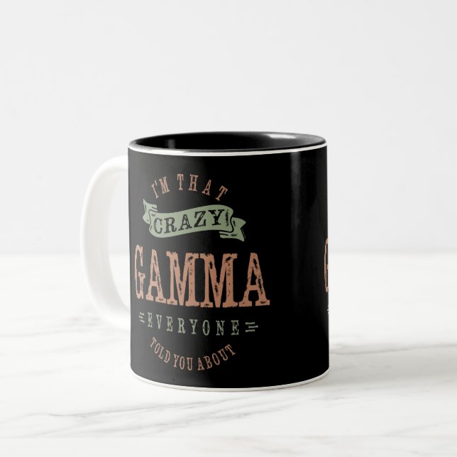 Caneca De Café Em Dois Tons Gama Louca (Frente Esquerda)