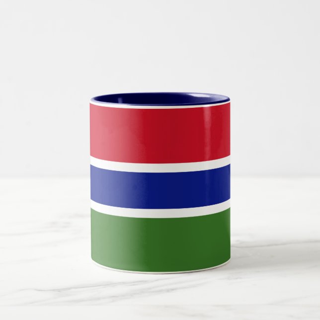 Caneca De Café Em Dois Tons Gâmbia Flag (Centro)