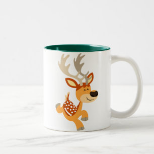 Caneca De Café Em Dois Tons Gamboling Fallow Deer Mug