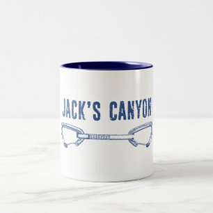 Caneca De Café Em Dois Tons Ganchos Rápidos de Escalada em Rocha no Jack's Can