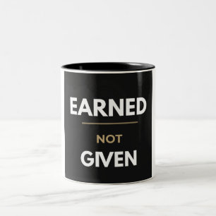 Caneca De Café Em Dois Tons Ganhe Sua Força Motivação da Academia de Levantame