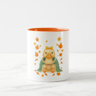 Caneca De Café Em Dois Tons Ganso Bobo & Patos-real Fall Água de Outono Acon