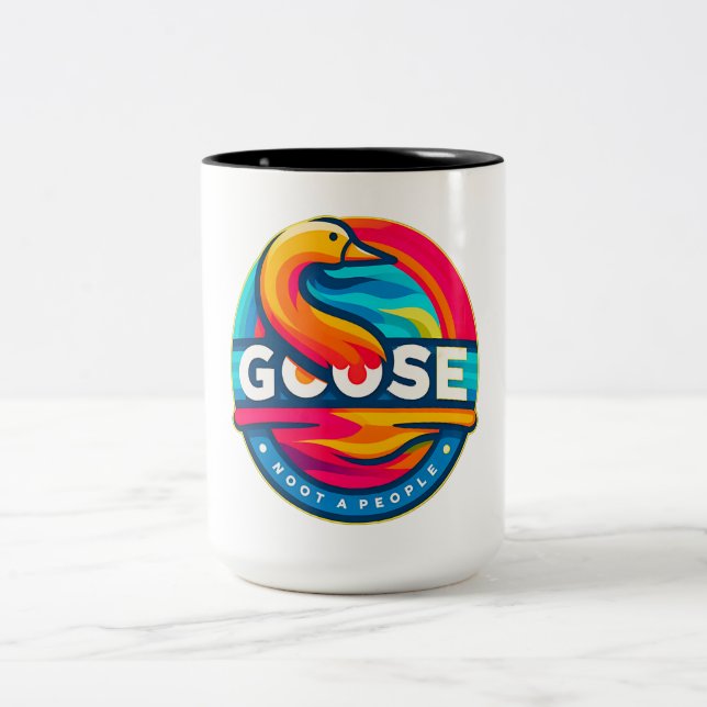 Caneca De Café Em Dois Tons Ganso de Ave (Centro)