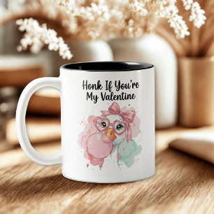 Caneca De Café Em Dois Tons Ganso Fofo Buzine Se Você É Meu Namorado