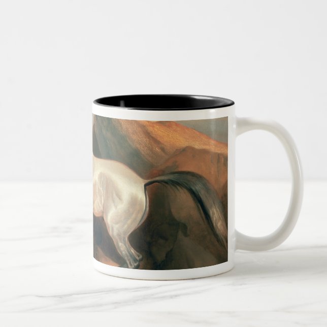 Caneca De Café Em Dois Tons Garanhão árabe (Direita)